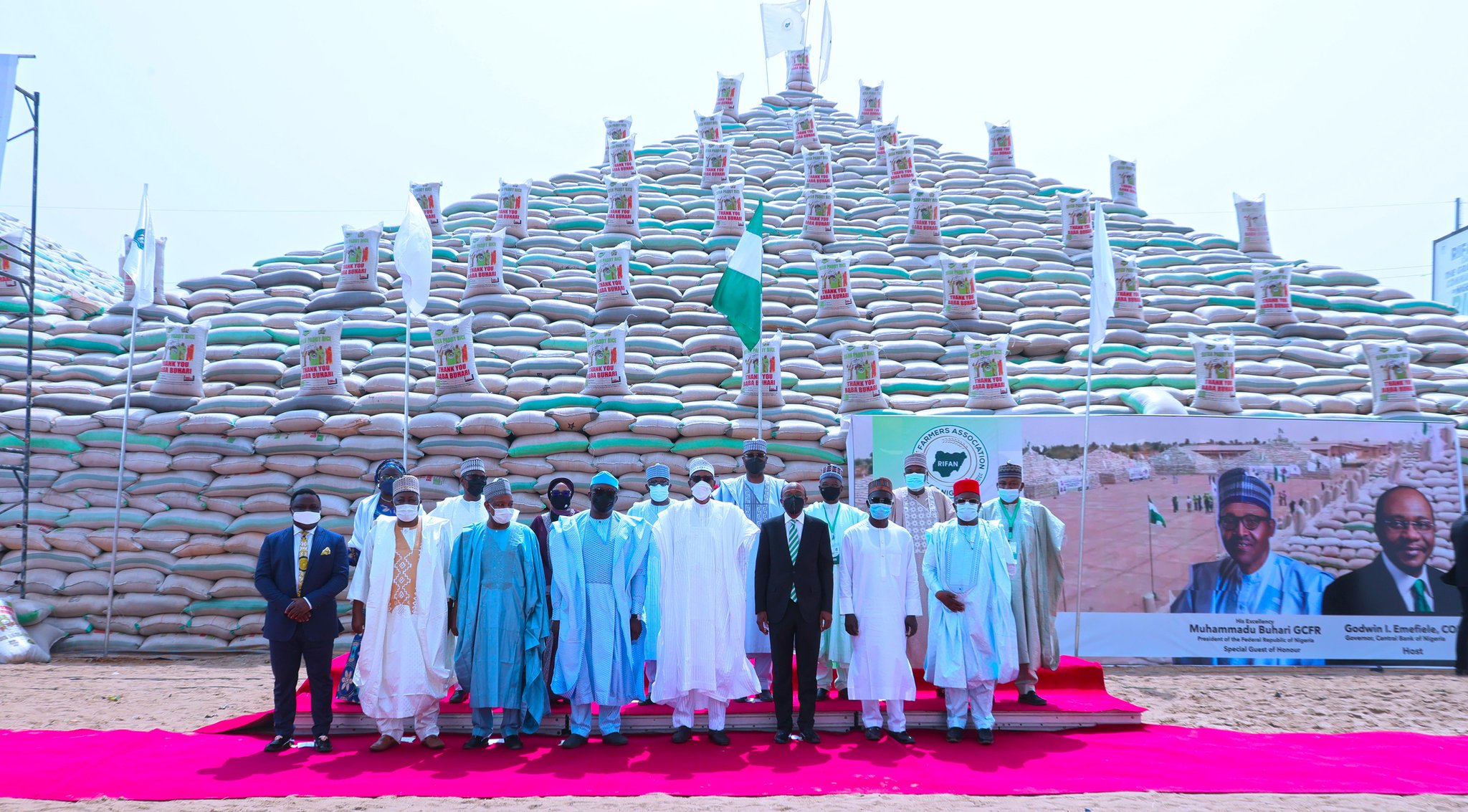Buhari says price of rice to fall after launch of pyramids